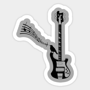 guitarist, bassist, bass guitar Sticker